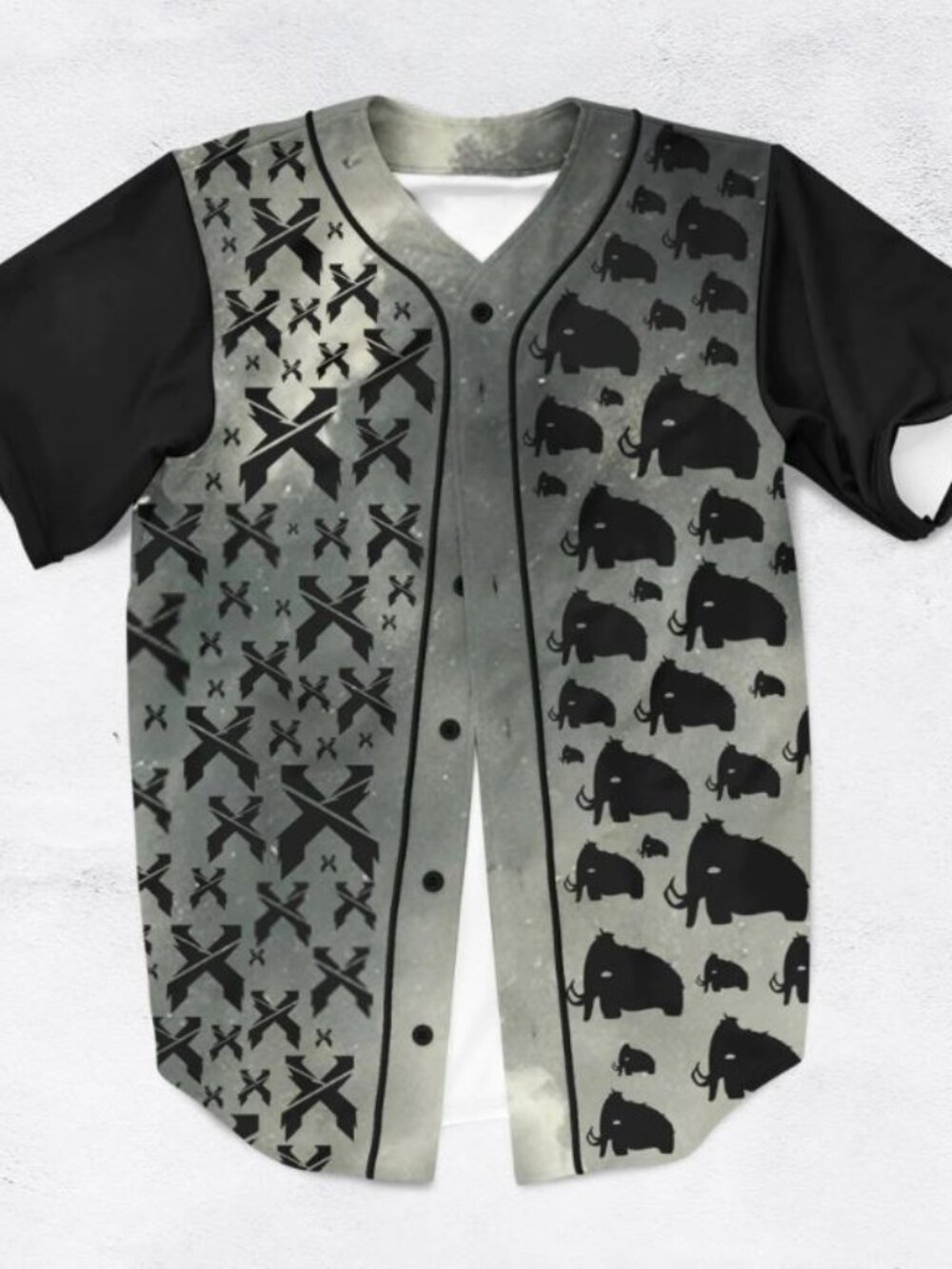 Excision Wooli Collab EDM Bass Music T-Rex Mammoth Rave Baseball Jersey